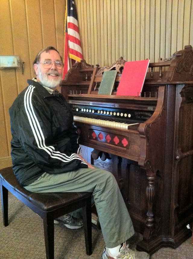 Bill playing new old organ